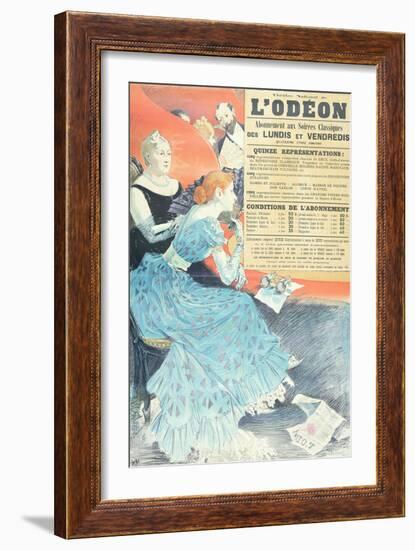 Advertisement for the Odeon Theatre, 1890 (Colour Litho)-Eugene Grasset-Framed Giclee Print