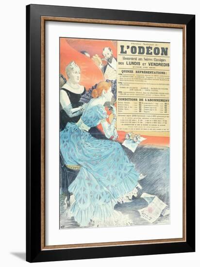 Advertisement for the Odeon Theatre, 1890 (Colour Litho)-Eugene Grasset-Framed Giclee Print