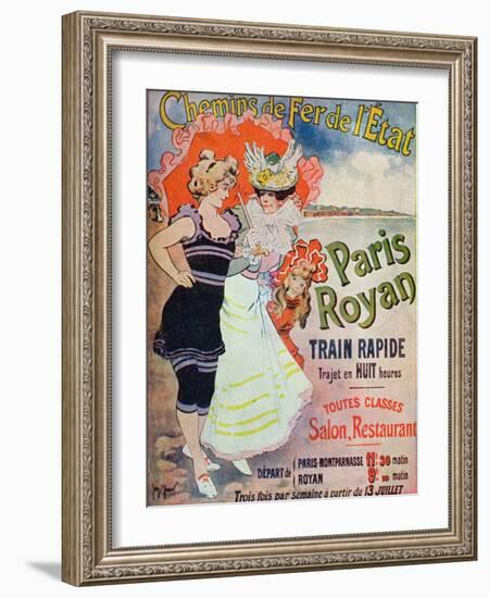 Advertisement for the Paris-Royan Railway Line, c.1908-Georges Meunier-Framed Giclee Print