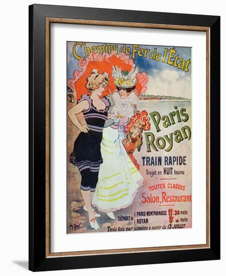 Advertisement for the Paris-Royan Railway Line, c.1908-Georges Meunier-Framed Giclee Print