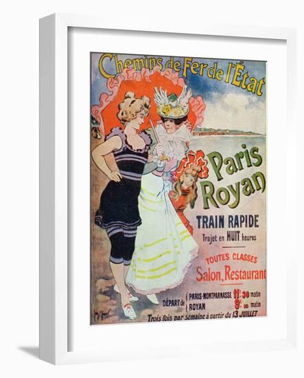 Advertisement for the Paris-Royan Railway Line, c.1908-Georges Meunier-Framed Giclee Print