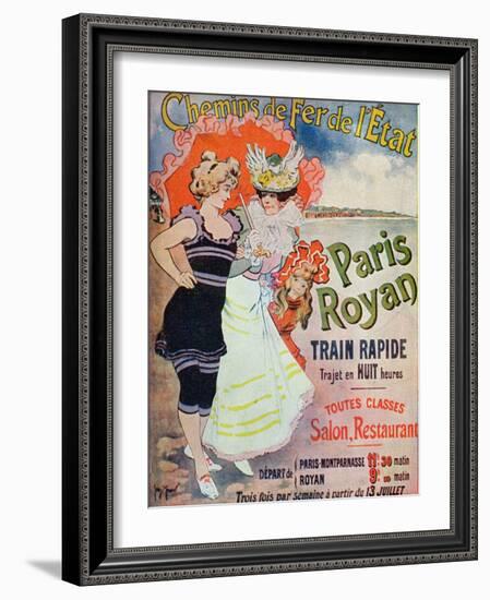 Advertisement for the Paris-Royan Railway Line, c.1908-Georges Meunier-Framed Giclee Print