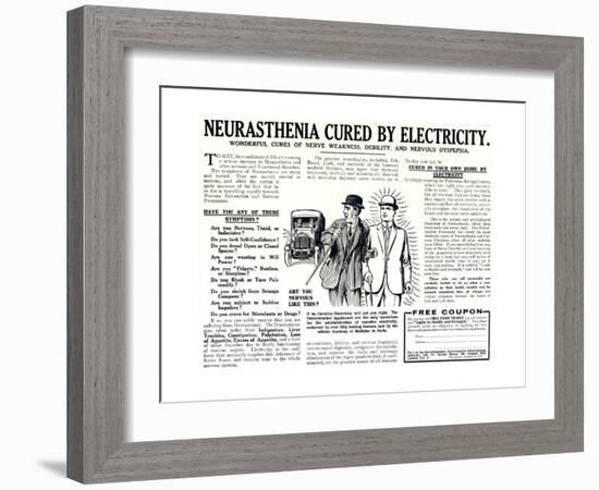 Advertisement for the Pulvermacher Electrological Institute Ltd., Published in 'The Sphere',…-English School-Framed Giclee Print