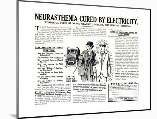 Advertisement for the Pulvermacher Electrological Institute Ltd., Published in 'The Sphere',…-English School-Mounted Giclee Print
