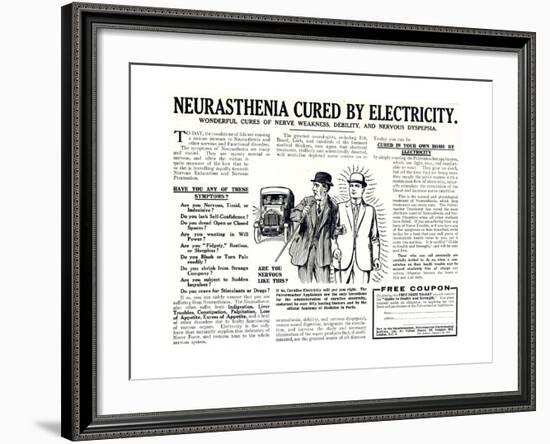 Advertisement for the Pulvermacher Electrological Institute Ltd., Published in 'The Sphere',…-English School-Framed Giclee Print