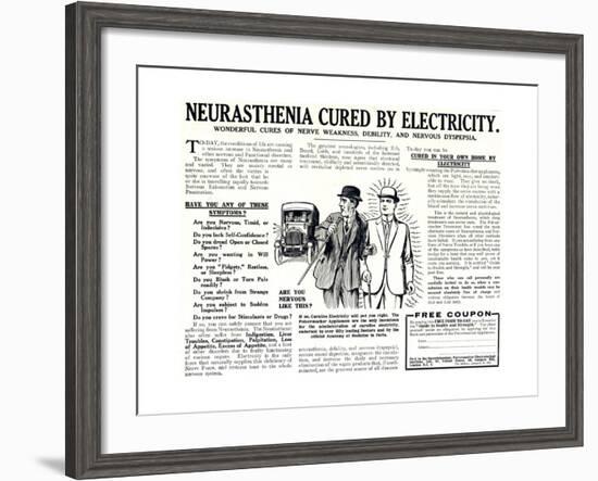 Advertisement for the Pulvermacher Electrological Institute Ltd., Published in 'The Sphere',…-English School-Framed Giclee Print