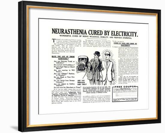 Advertisement for the Pulvermacher Electrological Institute Ltd., Published in 'The Sphere',…-English School-Framed Giclee Print