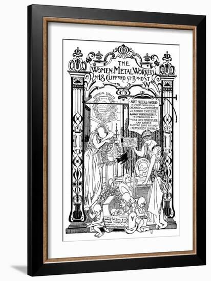 Advertisement for the Women Metal Workers Company in London, 1901-null-Framed Giclee Print