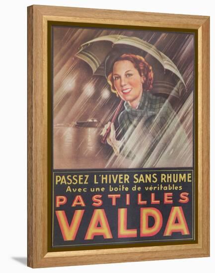 Advertisement for 'Valda' Pastilles, Published in 'Marie-Claire' Magazine, 7th January 1938-null-Framed Premier Image Canvas