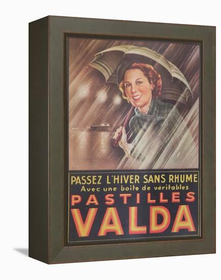 Advertisement for 'Valda' Pastilles, Published in 'Marie-Claire' Magazine, 7th January 1938-null-Framed Premier Image Canvas