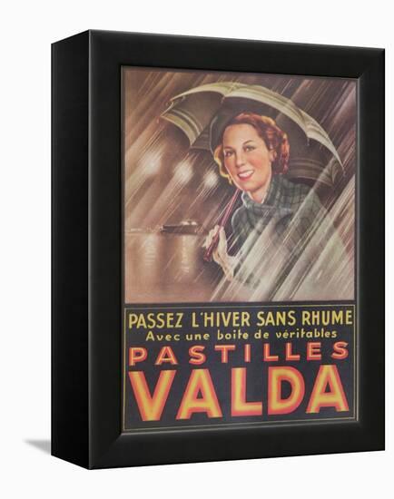 Advertisement for 'Valda' Pastilles, Published in 'Marie-Claire' Magazine, 7th January 1938-null-Framed Premier Image Canvas