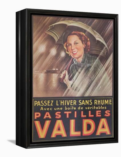 Advertisement for 'Valda' Pastilles, Published in 'Marie-Claire' Magazine, 7th January 1938-null-Framed Premier Image Canvas