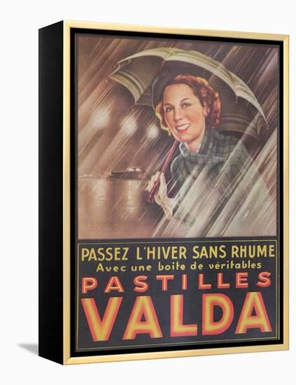 Advertisement for 'Valda' Pastilles, Published in 'Marie-Claire' Magazine, 7th January 1938-null-Framed Premier Image Canvas