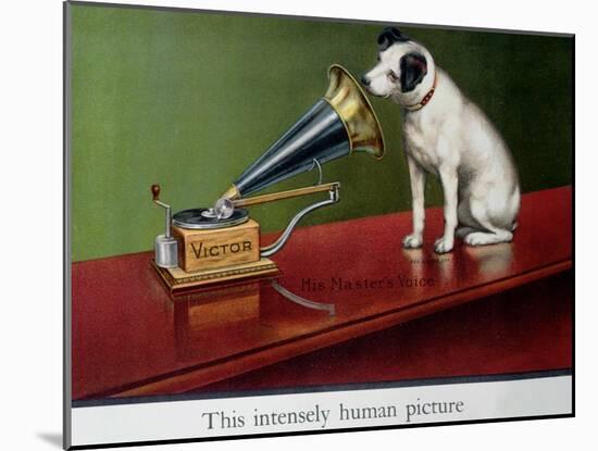 Advertisement for Victor Gramophones, from "The Theatre," circa 1910 (Detail)-Francis Barraud-Mounted Giclee Print