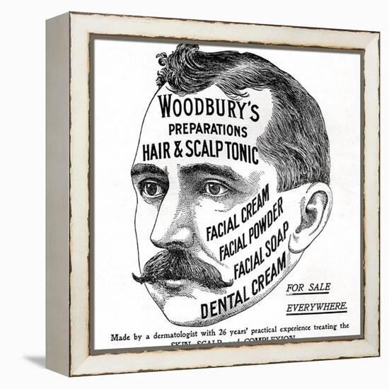 Advertisement for 'Woodbury's Preparations', 1910s-English School-Framed Premier Image Canvas