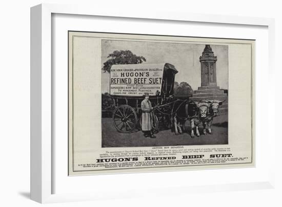 Advertisement, Hugon's Refined Beef Suet-null-Framed Giclee Print