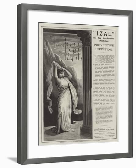 Advertisement, Izal-null-Framed Giclee Print
