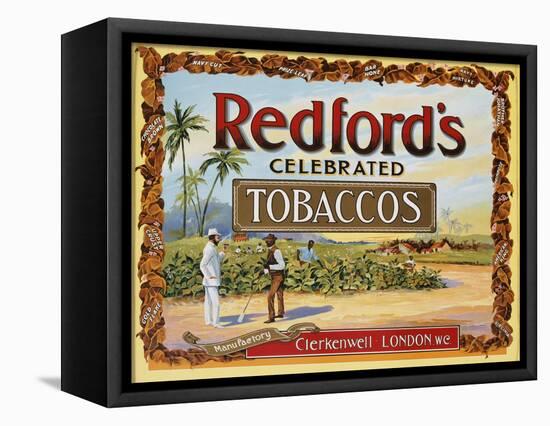 Advertisement Label for Redford's Celebrated Tobaccos-null-Framed Premier Image Canvas