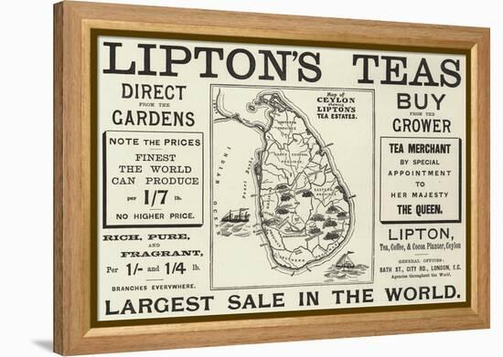 Advertisement, Lipton's Teas-null-Framed Premier Image Canvas
