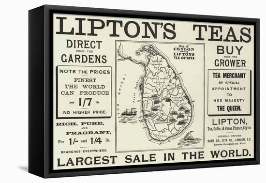 Advertisement, Lipton's Teas-null-Framed Premier Image Canvas