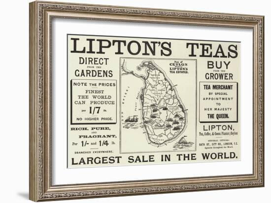 Advertisement, Lipton's Teas-null-Framed Giclee Print