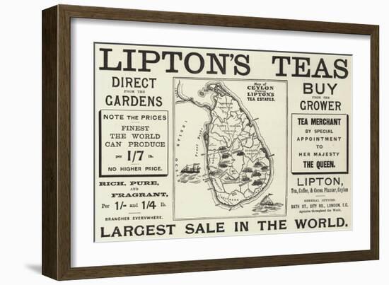 Advertisement, Lipton's Teas-null-Framed Giclee Print