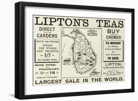 Advertisement, Lipton's Teas-null-Framed Giclee Print