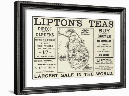 Advertisement, Lipton's Teas-null-Framed Giclee Print