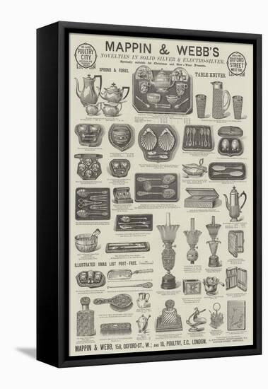 Advertisement, Mappin and Webb-null-Framed Premier Image Canvas