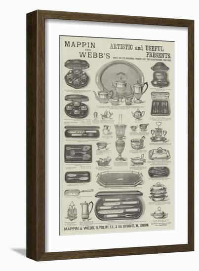 Advertisement, Mappin and Webb-null-Framed Giclee Print