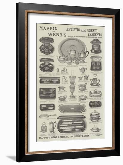Advertisement, Mappin and Webb-null-Framed Giclee Print
