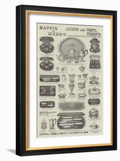 Advertisement, Mappin and Webb-null-Framed Giclee Print