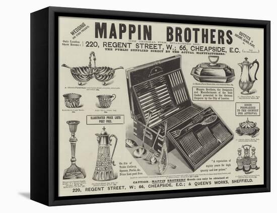 Advertisement, Mappin Brothers-null-Framed Premier Image Canvas