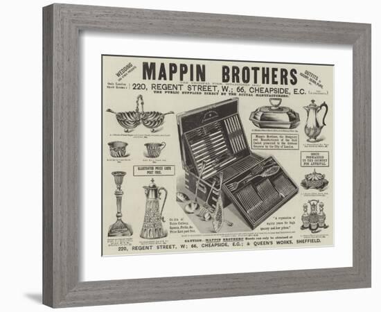 Advertisement, Mappin Brothers-null-Framed Giclee Print