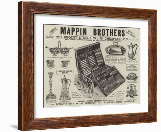 Advertisement, Mappin Brothers-null-Framed Giclee Print