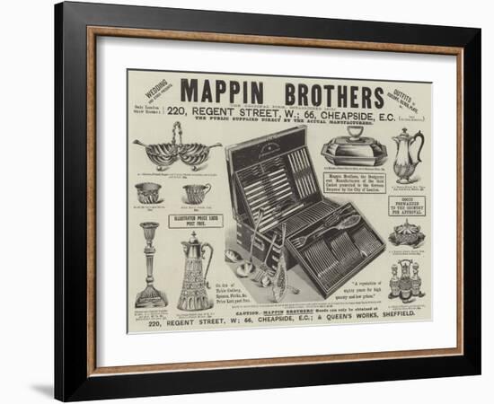 Advertisement, Mappin Brothers-null-Framed Giclee Print