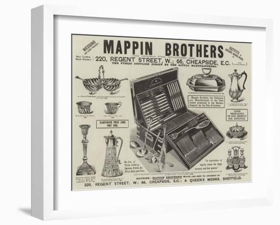 Advertisement, Mappin Brothers-null-Framed Giclee Print