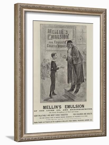 Advertisement, Mellin's Emulsion-null-Framed Giclee Print