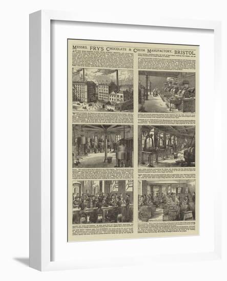 Advertisement, Messers Fry's Chocolate and Cocoa Manufactory-null-Framed Giclee Print