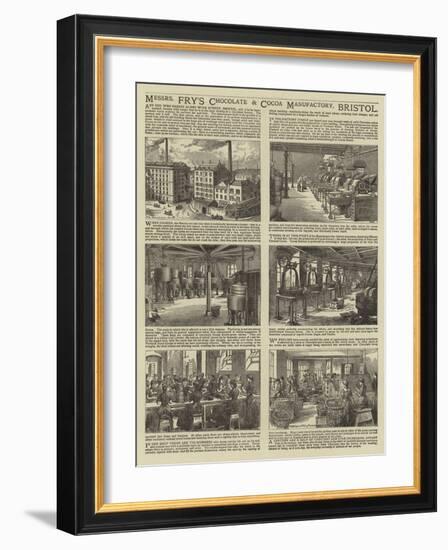 Advertisement, Messers Fry's Chocolate and Cocoa Manufactory-null-Framed Giclee Print