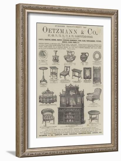 Advertisement, Oetzmann and Company-null-Framed Giclee Print