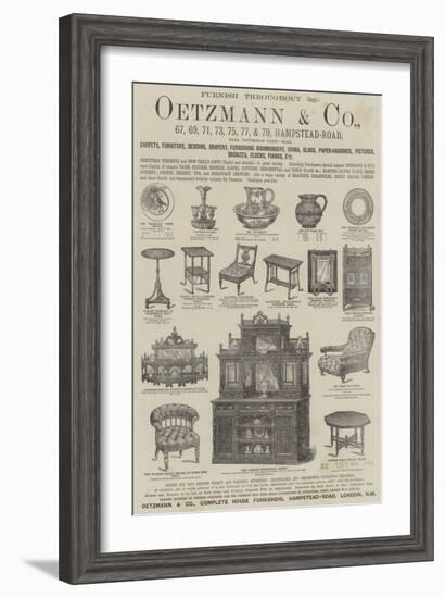 Advertisement, Oetzmann and Company-null-Framed Giclee Print