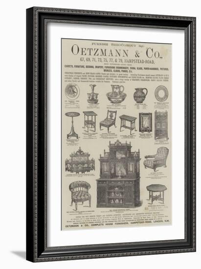 Advertisement, Oetzmann and Company--Framed Giclee Print