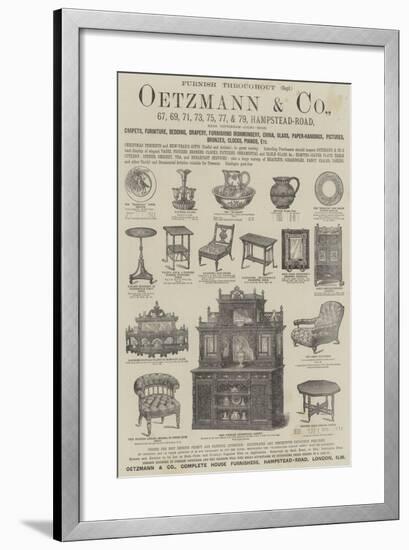 Advertisement, Oetzmann and Company-null-Framed Giclee Print