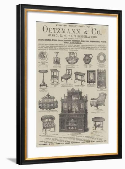 Advertisement, Oetzmann and Company-null-Framed Giclee Print