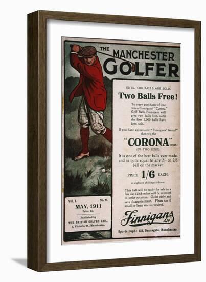 Advertisement on the cover of The Manchester Golfer, British, May 1911-Unknown-Framed Giclee Print