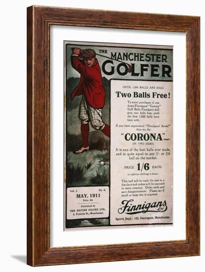 Advertisement on the cover of The Manchester Golfer, British, May 1911-Unknown-Framed Giclee Print