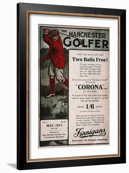 Advertisement on the cover of The Manchester Golfer, British, May 1911-Unknown-Framed Giclee Print