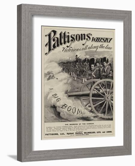 Advertisement, Pattisons' Whisky-null-Framed Giclee Print