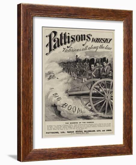 Advertisement, Pattisons' Whisky-null-Framed Giclee Print